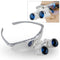 Dentista Argento Dentale Chirurgico Medico Occhialini binoculari 3.5X 420mm lente di ingrandimento in vetro ottico