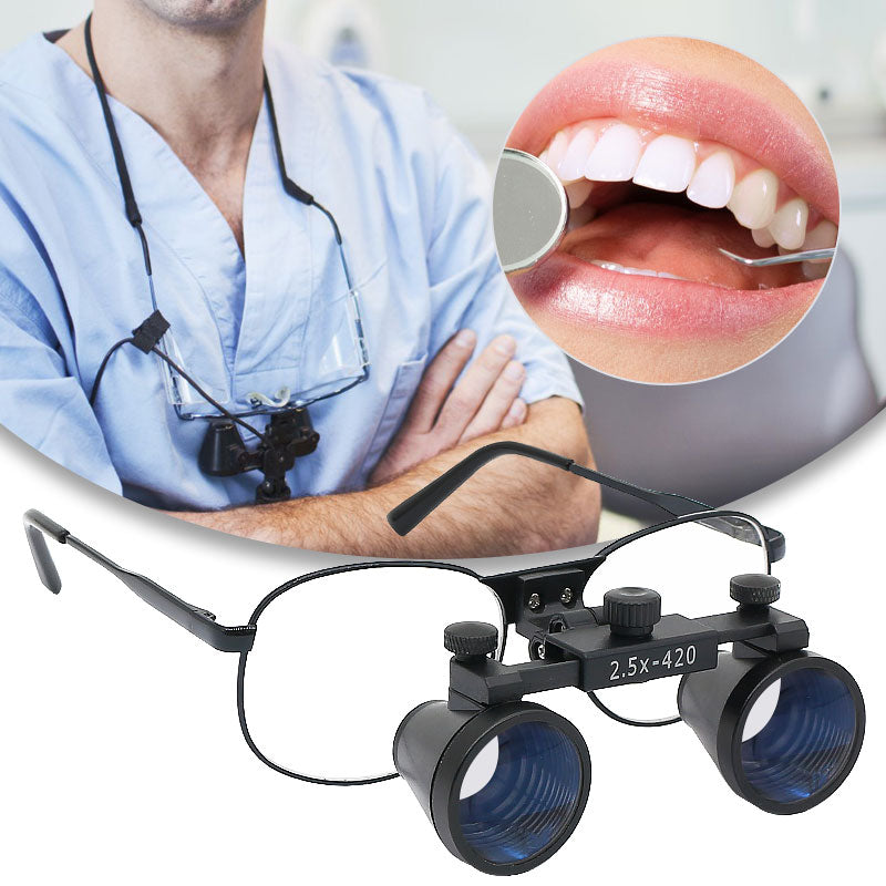 Lupa binocular de cirugía de vista de profundidad dental