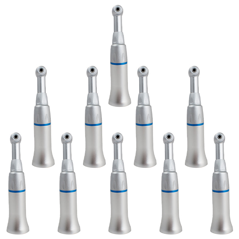 10Pcs Dental Low Speed Push Button Handpiece Contra Angle