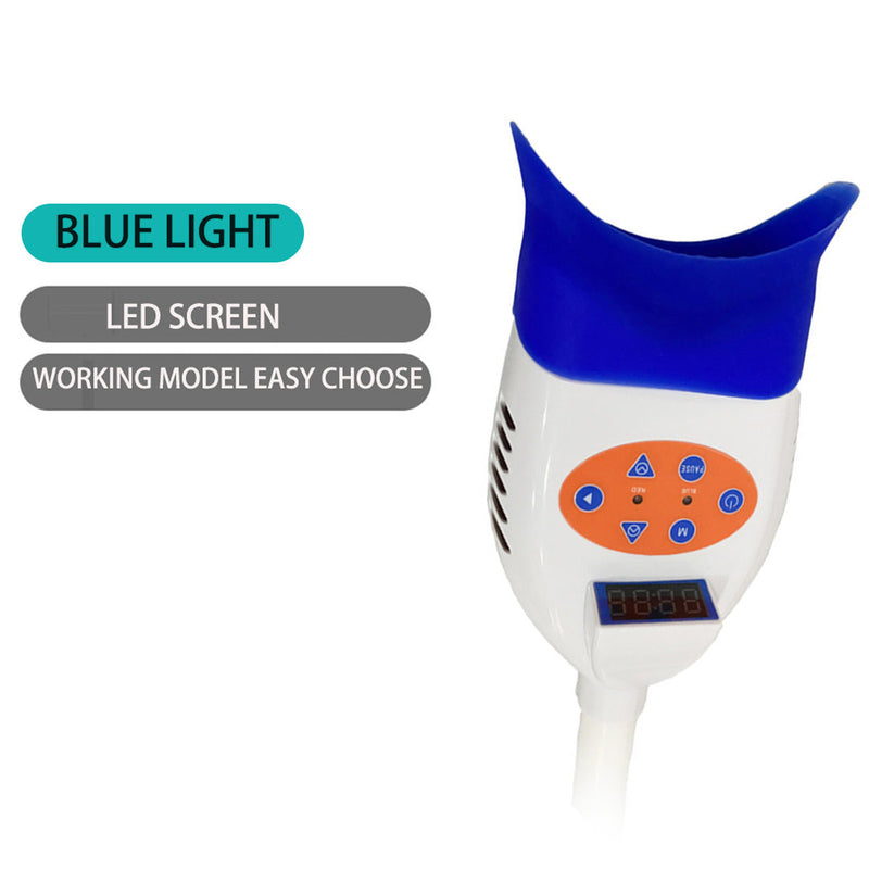 Dental Teeth LED Whitening Lamp Bleaching Blue/Red Light + 10 PCS 3ML Teeth Whitening Gel +10 pcs C-SHAPE Adult Teeth Whitening Intraoral Cheek Lip