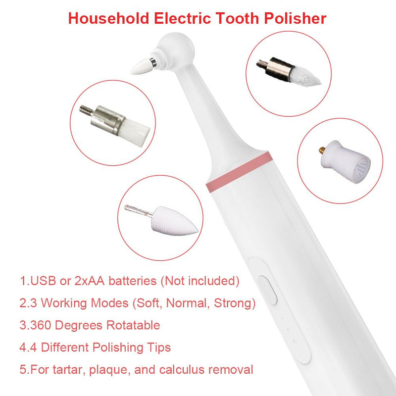 3 Adjustable Modes Rechargeable Home Electric Teeth Polisher Teeth Whitening