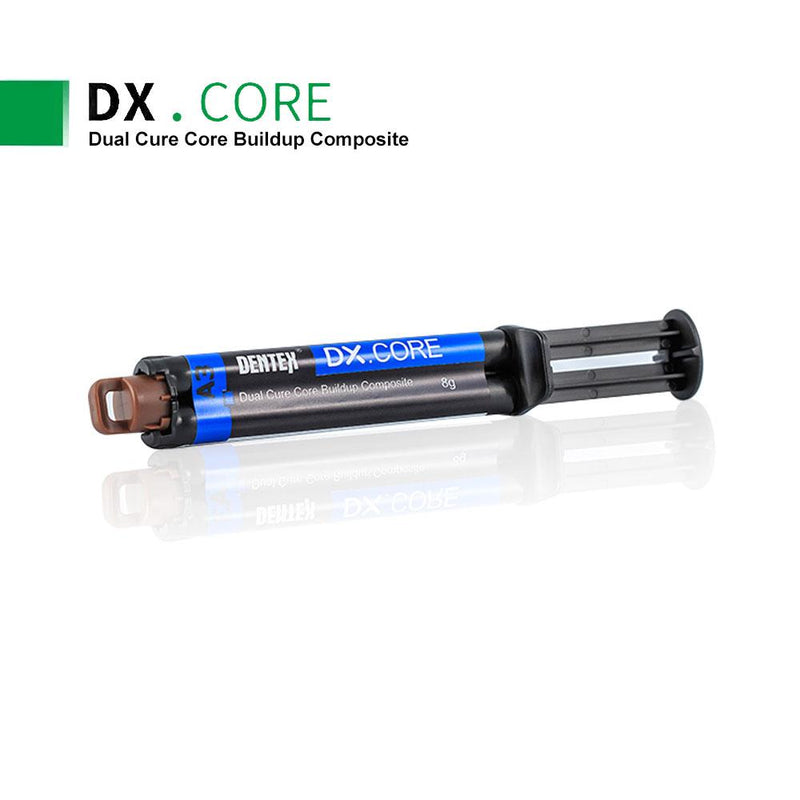 Self-curing A2/A3 dental dual-cure composite core build for strong, durable and convenient dental restorations
