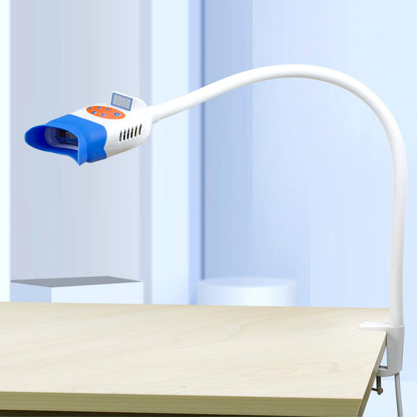 Dental Teeth Whitening 10 LED Light Lamp Bleaching Accelerator Arm holder Suitable Table Desk Blue/Red Light 3 Colors