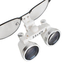 Lupas binoculares médicas quirúrgicas dentales Lupa de vidrio óptico de 2.5X 420 mm con marco de metal