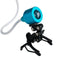 Lámpara de luz de cabeza azul portátil para lupa binocular médica quirúrgica dental
