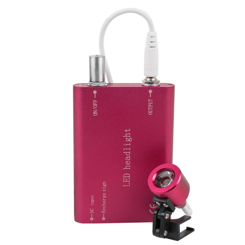 Lampada portatile con luce frontale a LED rossa per lente binoculare medica chirurgica dentale