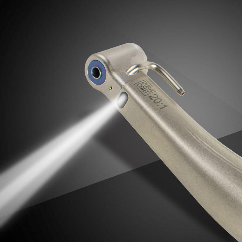 Manipolo per contrangolo a pulsante LED a fibra ottica con riduzione 20:1 dell'impianto dentale
