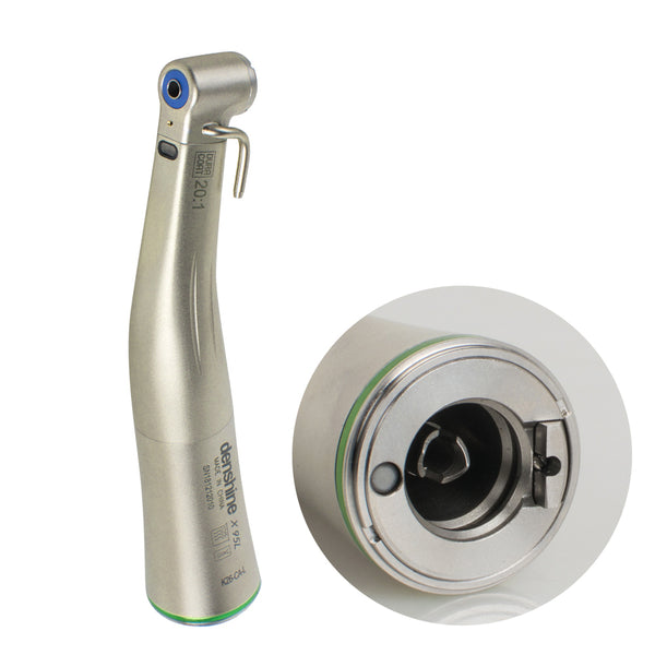 Dental Implant 20:1 Reduction Fiber Optic LED Push Button Contra Angle Handpiece Planting Handpiece with LED