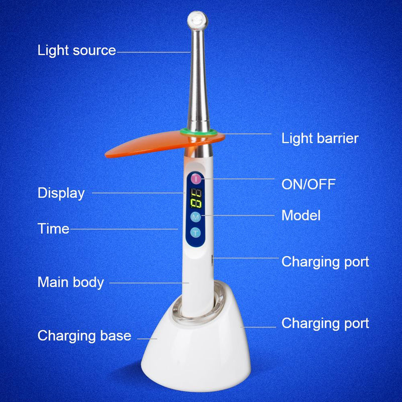 Luz de curado LED inalámbrica dental Lámpara de curado de 1 segundo