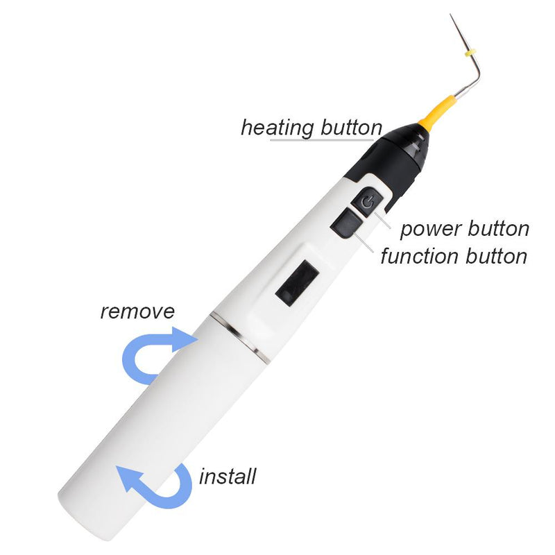 Pistola a penna per otturazione della guttaperca del canale radicolare endodontico dentale senza fili