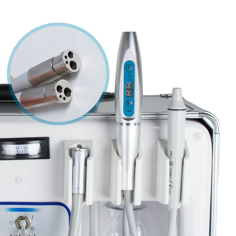 Unità dentale portatile tutto in uno con ablatore a ultrasuoni con luce polimerizzante a LED