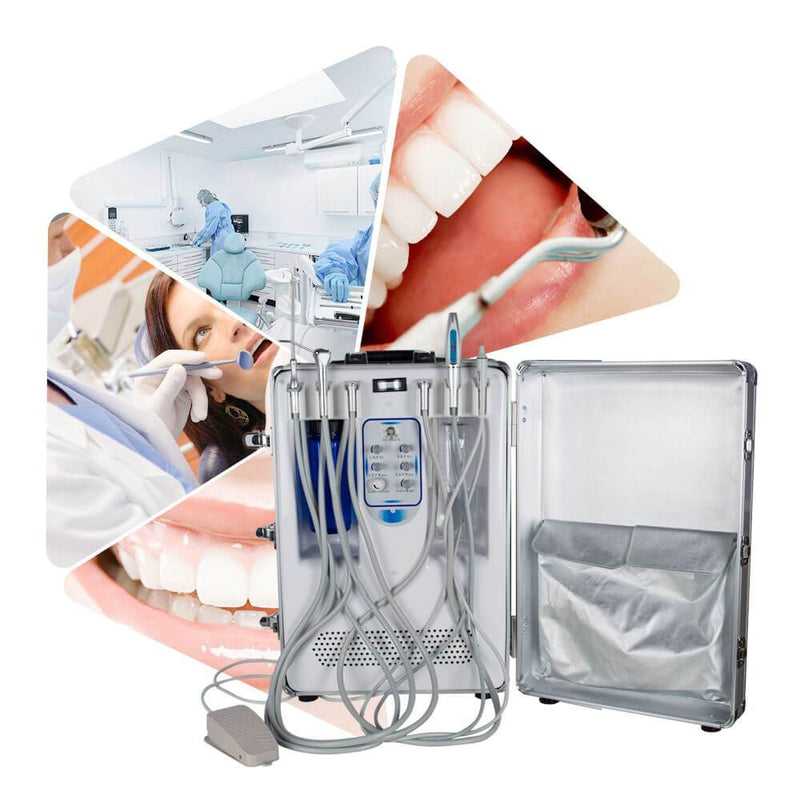 Portable All-in-One Delivery Dental Unit with LED Curing Light Ultrasonic Scaler