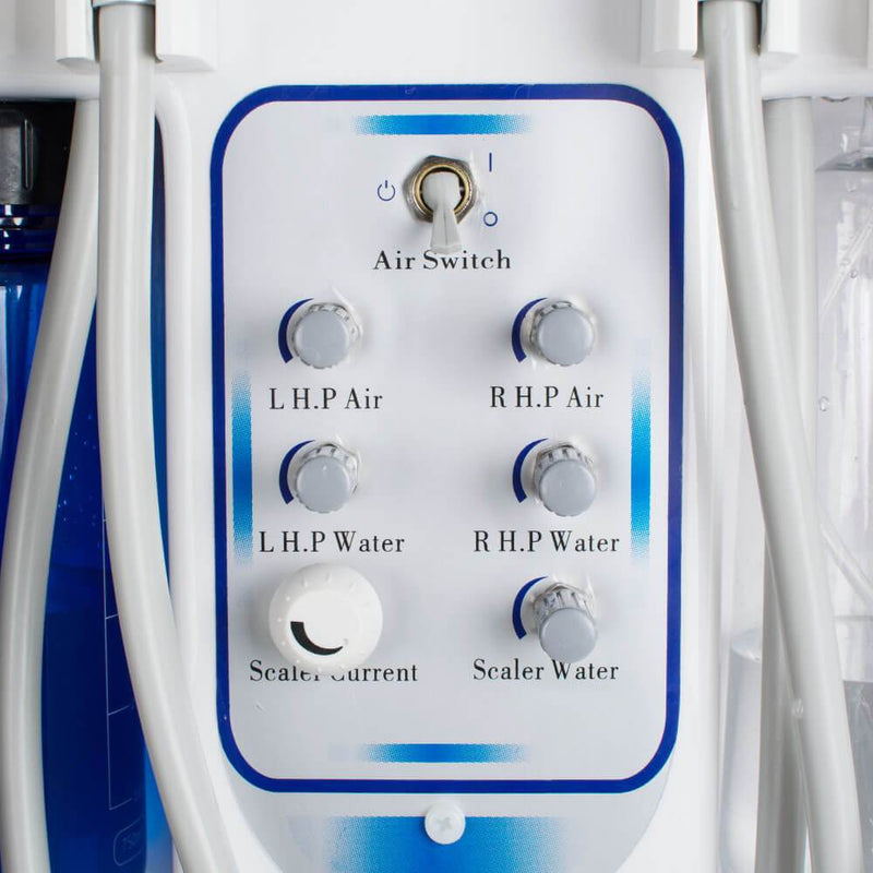 Unité de livraison dentaire tout-en-un portable avec détartreur à ultrasons à lampe à polymériser à LED