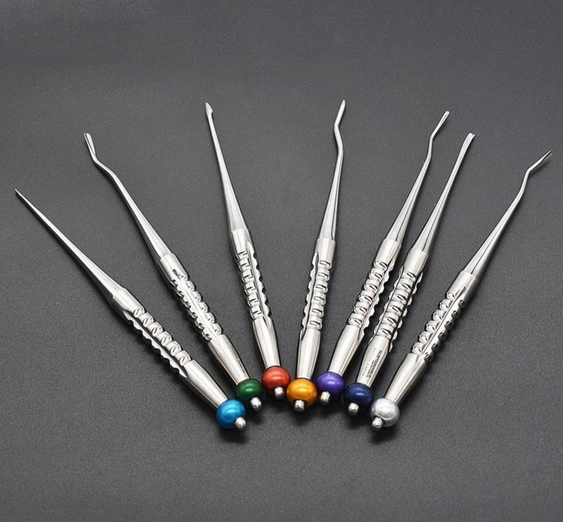 7pcs/box Tooth Extracting Forceps Set Tooth Elevator Dental Extraction Root Minimally Invasive Lever Dentist Instrument Tools