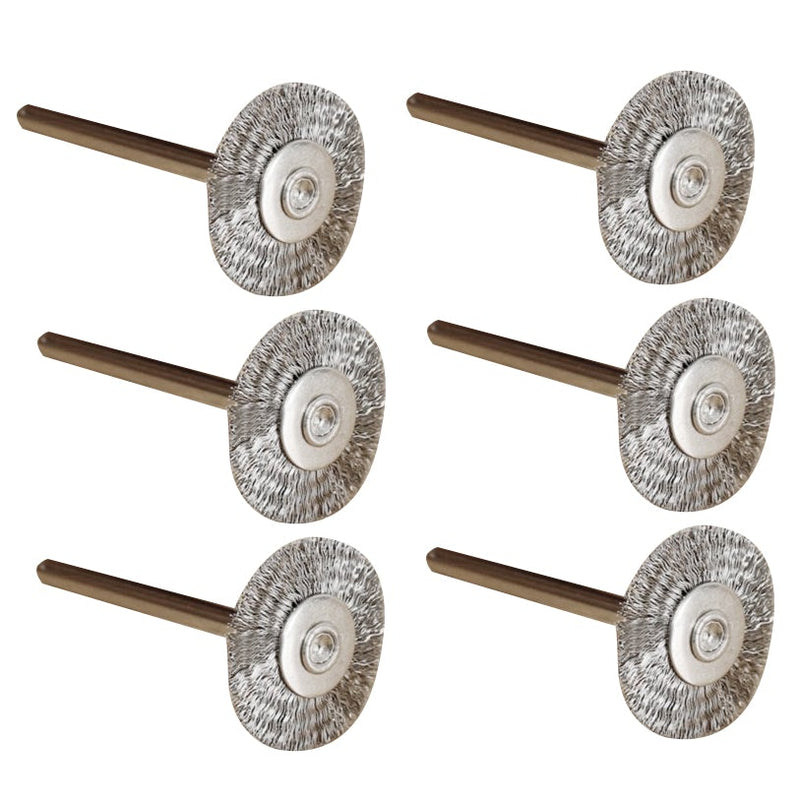 20 cepillos de rueda de alambre de acero inoxidable de 22 mm para herramientas rotativas