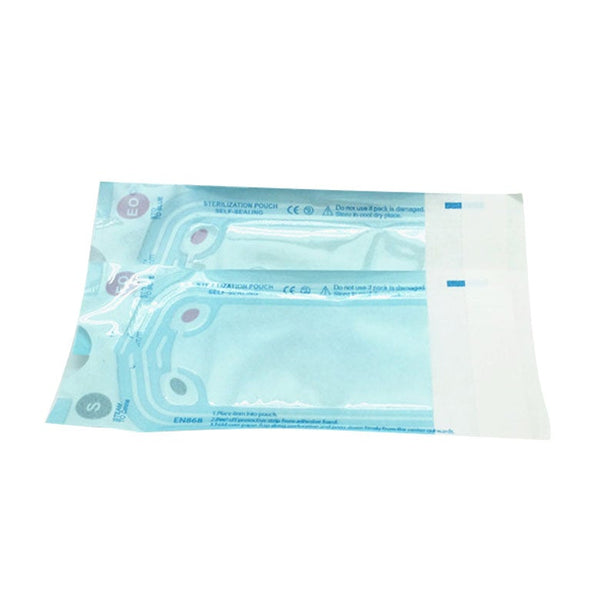 200 pezzi di sacchetti per sterilizzazione autosigillanti Strumenti per unghie blu trasparenti