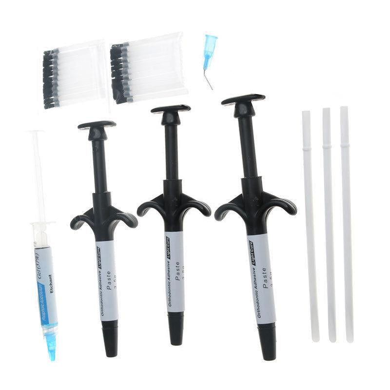 Système de liaison orthodontique dentaire Support métallique Kit adhésif photopolymérisable