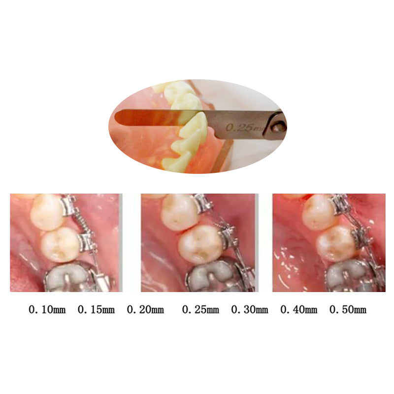 Regla de calibre IPR para reducción de esmalte interproximal de ortodoncia dental