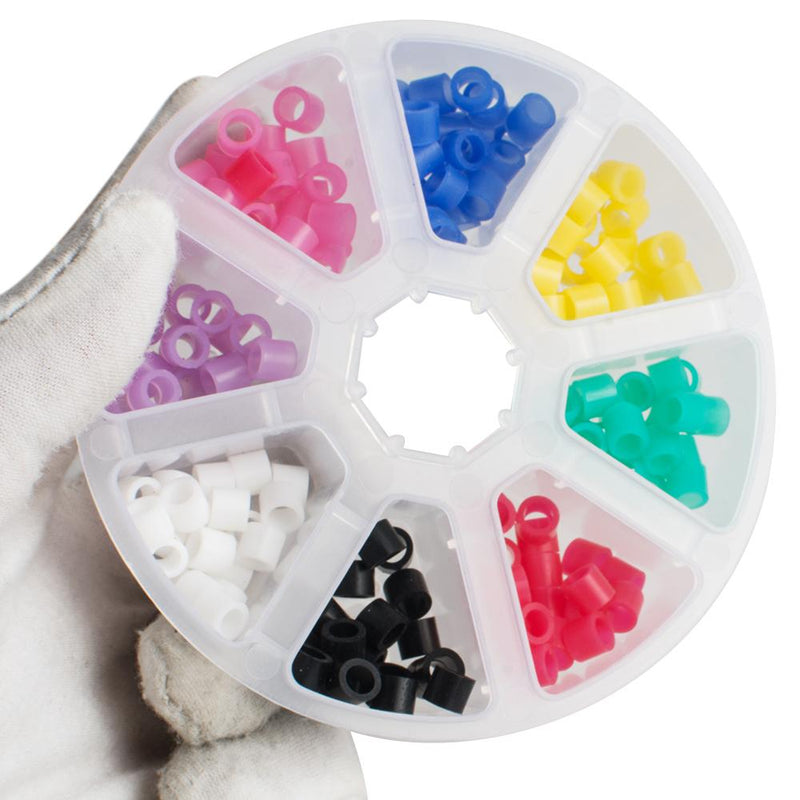 160pcs/Box Dental Silicone Instrument Code Rings 8 Standard Color Recognition