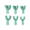 6 pièces plateau d'empreinte dentaire plateau de dent d'implant en plastique jetable