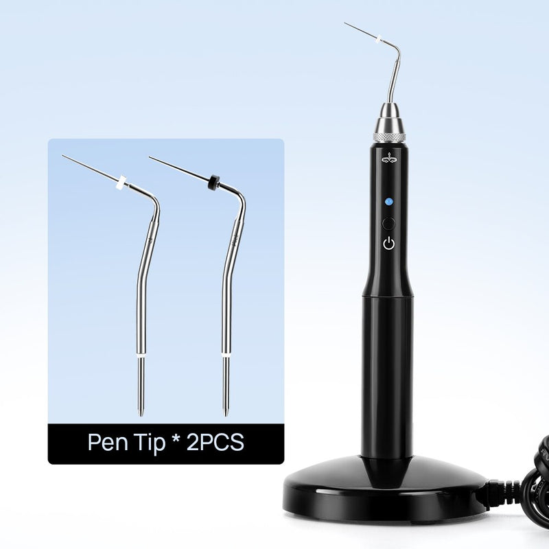 Sistema di otturazione dentale cordless guttaperca Endo penna riscaldata con 2 punte