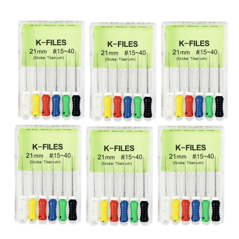 New 6Pcs/Pack Dental Hand Use K-Files 21mm Stainless Steel Endodontic Root Canal Files