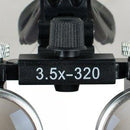 Nouvelle loupe en verre optique à double barillet médical de chirurgie dentaire 3.5X 320mm