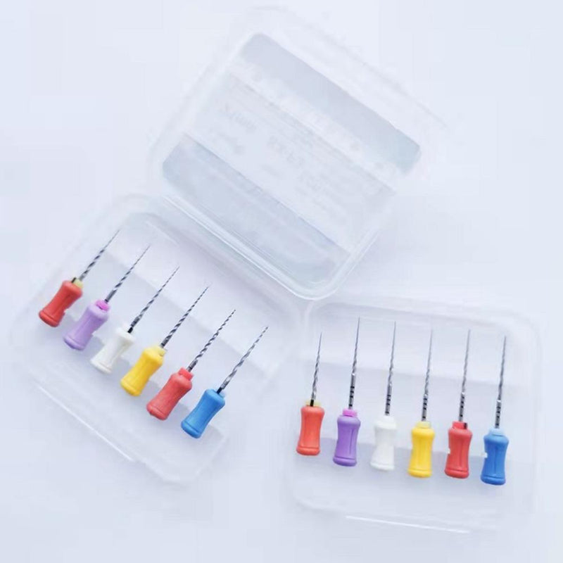 6Pcs/Pack Dental NiTi Hand Use Heat Activated Super Rotary File Endodontic Root Canal Files 21mm 25mm
