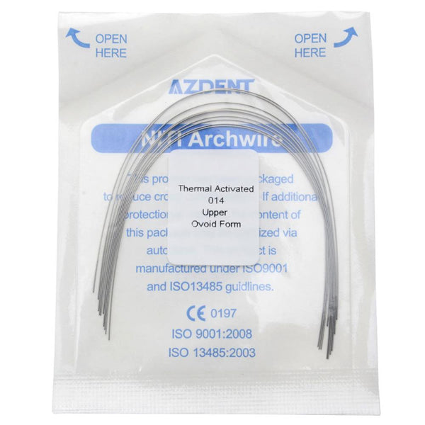 10Pcs/Pack Dental Niti Thermal Activated Round Arch Wire Oval Form Orthodontic Archwire Lower/Upper
