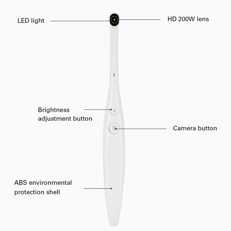 Endoscopio orale per fotocamera intraorale USB a 8 LED per computer e Android
