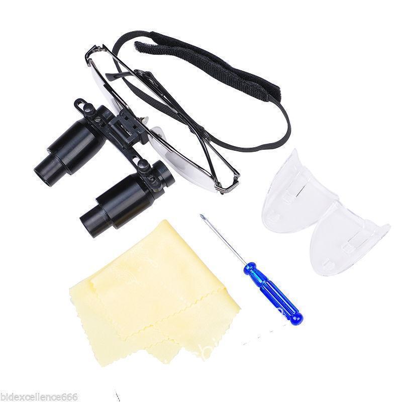 6.5X Dental Surgical Loupes 300-500mm Binocular Magnifing Glass Metal Loupe