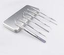 6Pcs/Set Stainless Steel Dental Dentist Prepared Tool Set Instruments Tweezer Hoe Sickle Scaler Mirror Tartar