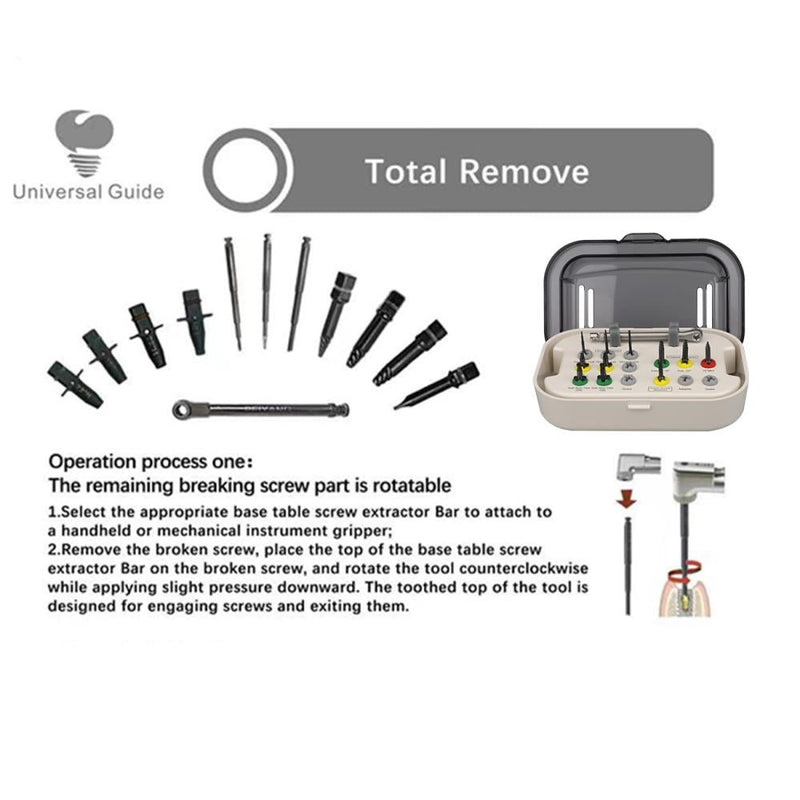 Screw Puller to Remove Dental Failed Implant Pickup Rescue Dental Tool Kit