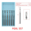 6pcs/Pack 25mm FGXL4 /6 /8 Dental Drills Surgical  Finishing Burs  High Speed Tungsten Carbide Burs