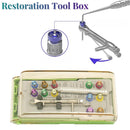 Dental Implant Restoration Kit Color Torque Wrench Ratchet 10-70 NCM with 12 Piece Screwdriver