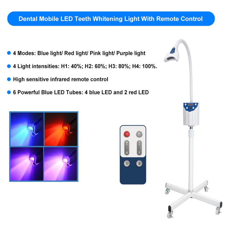 4 Colors Dental Mobile Cold Bleaching Teeth Whitening Light Lamp Teeth Bleach System With Remote Control