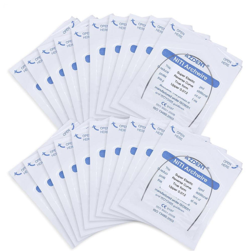 Pack of 20 Dental Orthodontic Archwires Reverse Curve Super Elastic