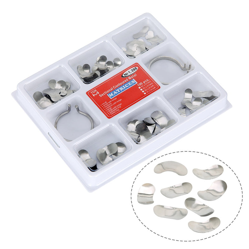 Kit complet de matrices dentaires sectionnelles profilées + 40 cales supplémentaires en silicone