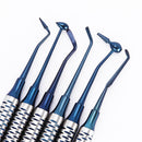 6 stks/set tandheelkundige composiet hars vullen spatel titanium vergulde kop