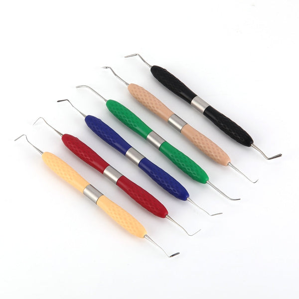 6pcs/Dental Resin Filler Aesthetic Restoration Kit With Silicone Handle