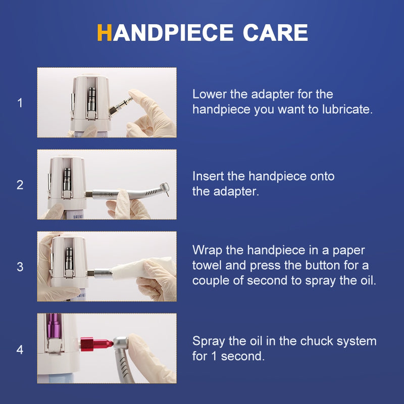 1 Set Zahnreinigungs-Ölschmiergerät für Handstücke