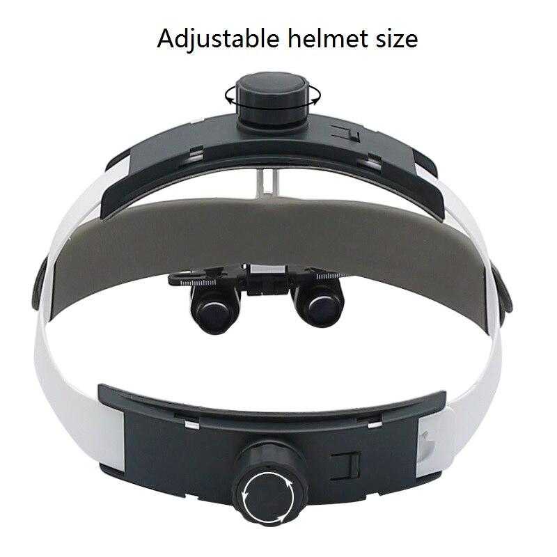 Lupa binocular 4X/5X/6X con lupas dentales para casco de faro