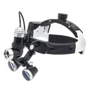 80000 Lux Powerful Headlamp with Binocular Magnifier 2.5X/3.5X Helmet Dental Loupe