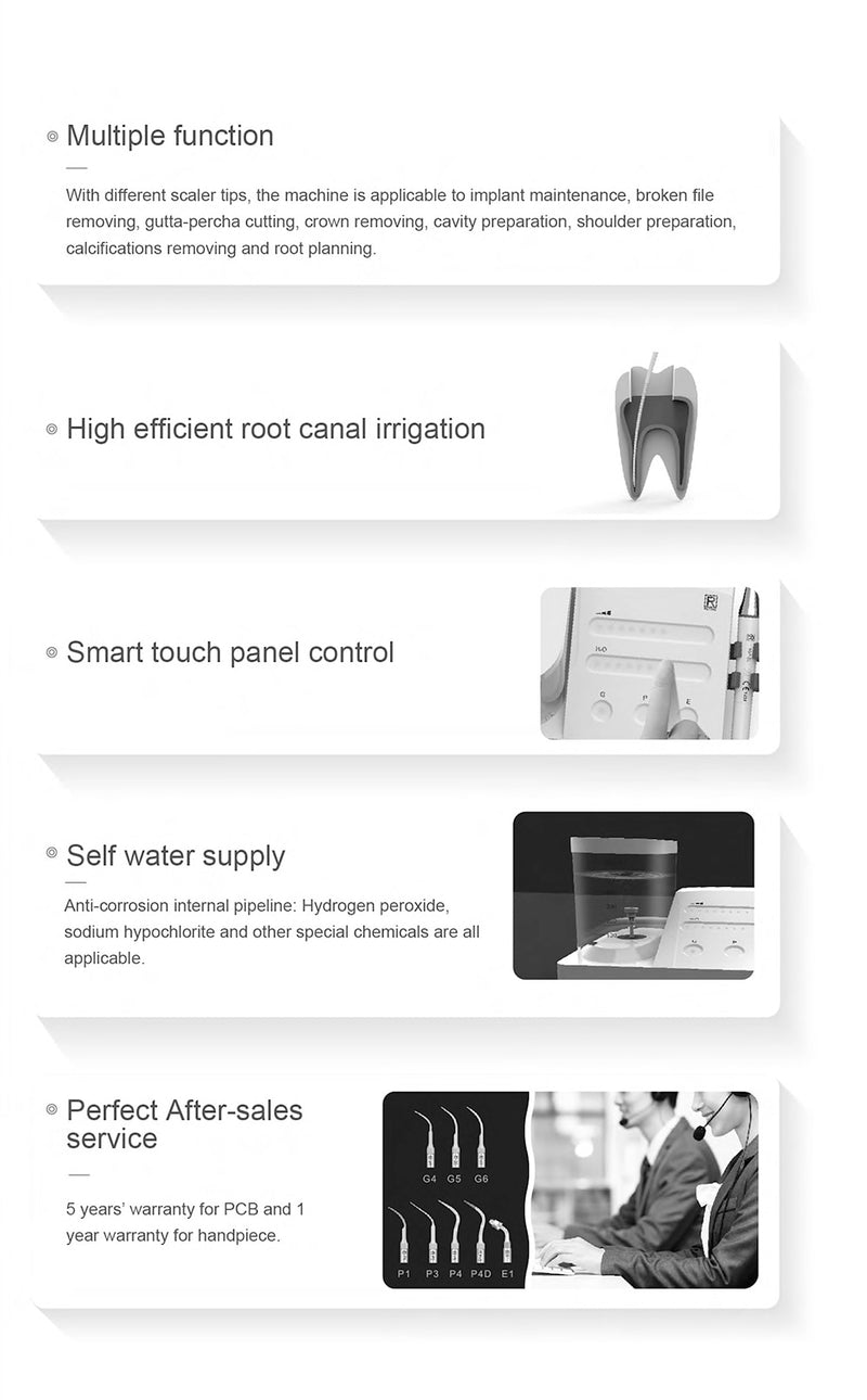 Ablatore dentale multifunzione per pulizia ad ultrasuoni