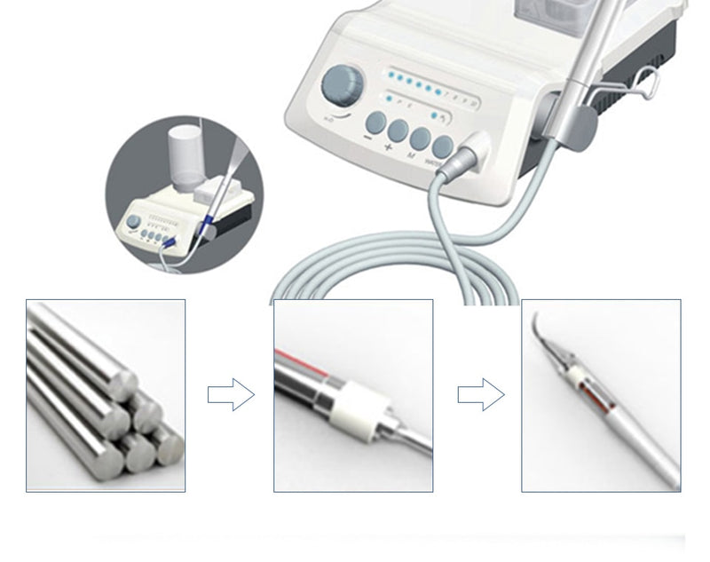 Ablatore di controllo piezoelettrico a ultrasuoni wireless a LED dentale